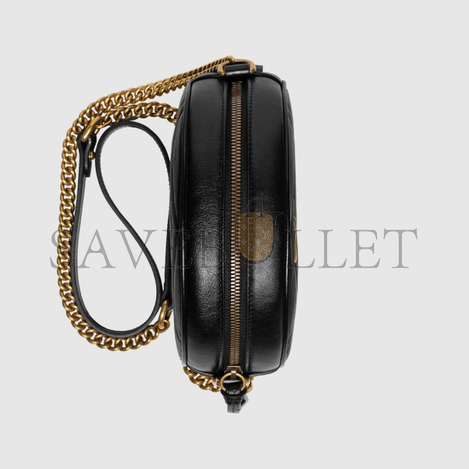 GUCCI GG MARMONT MINI ROUND SHOULDER BAG 550154 (18.5*18.5*6.5cm)